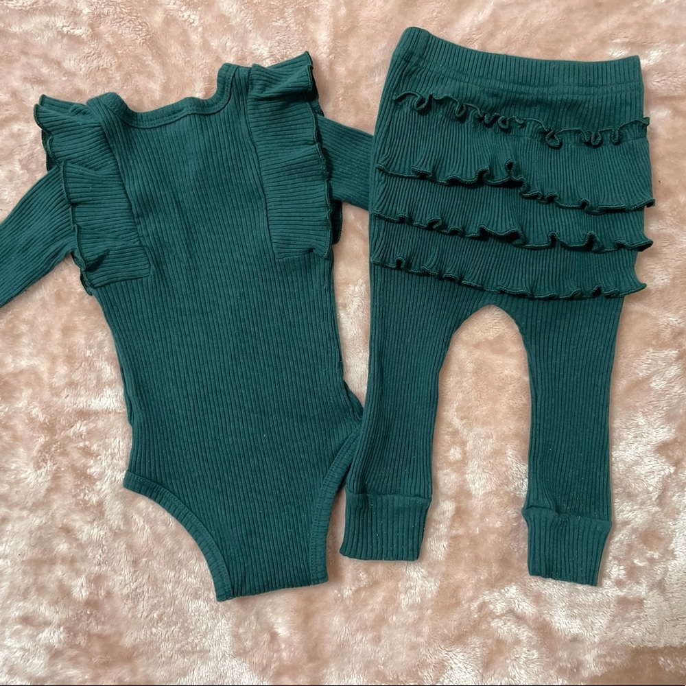Cute + warm ruffle outfit